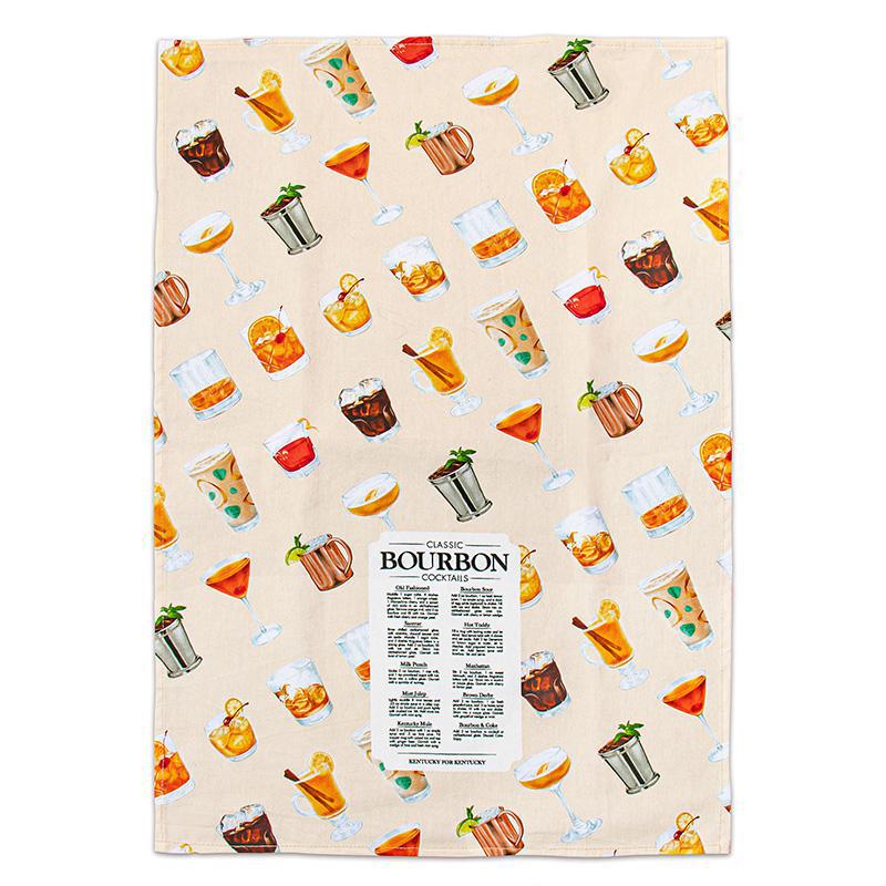Classic Bourbon Cocktails Tea Towel - Image 5