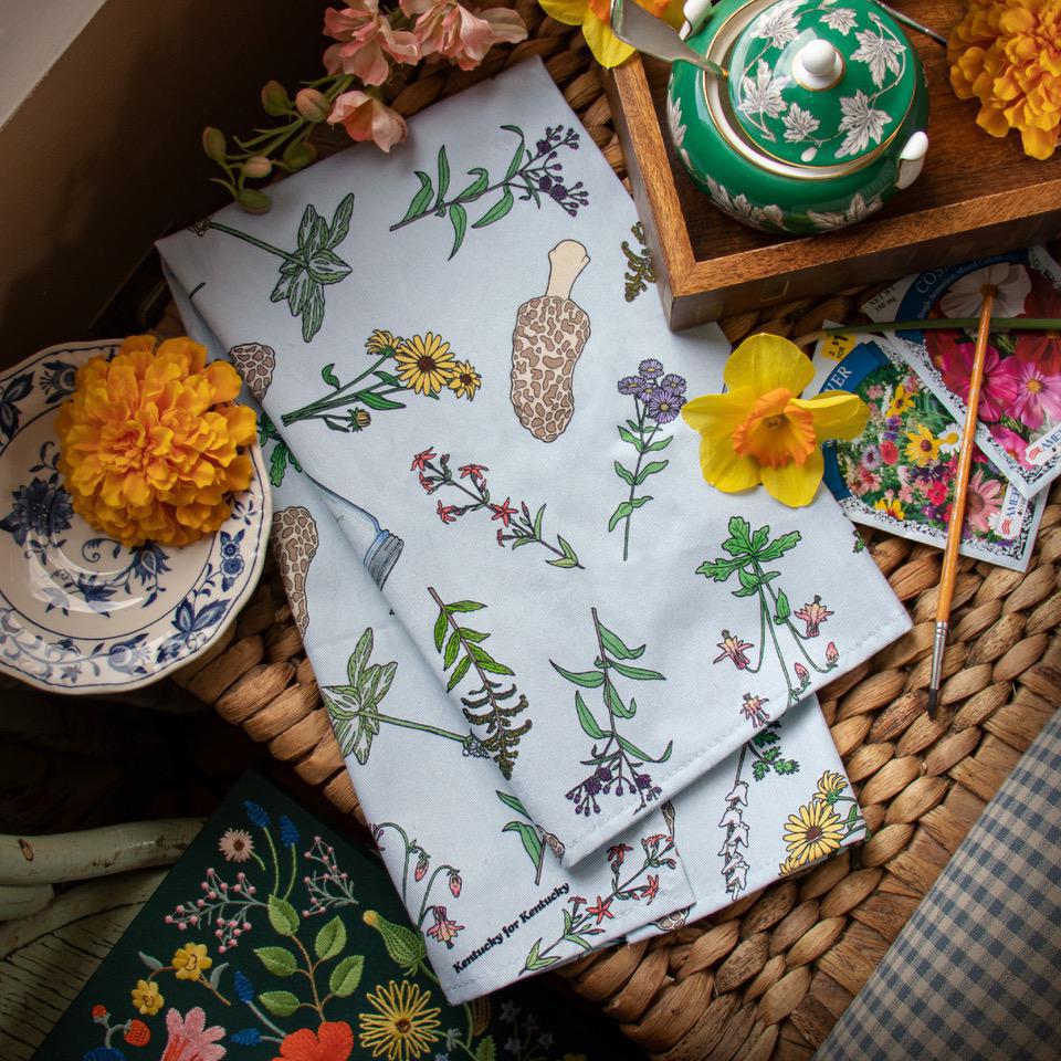 Kentucky Native Flowers Tea Towel - Image 4